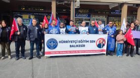 Balıkesir’de Öğretmen Katliamına Protesto Hürriyetçi Eğitim Sen “Artık Yeter” Dedi