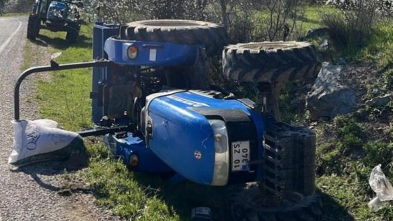 Balıkesir’de traktör devrildi 1 ölü