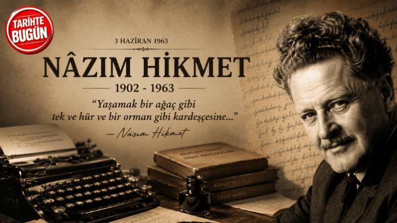 3 Haziran 1963 Nâzım Hikmet Yaşamını Yitirdi