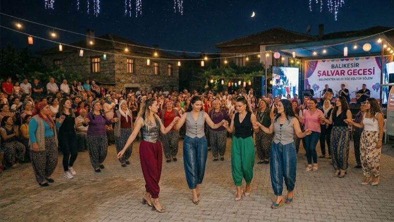 Balıkesir'de Şalvar Geceleri Yaz Akşamlarına Damga Vuruyor