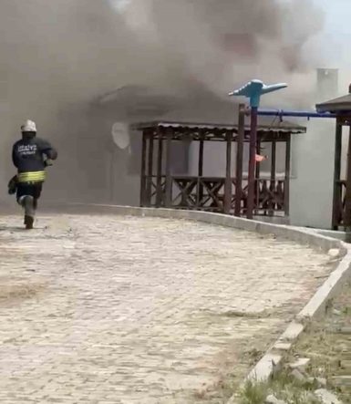 Bağ evinde çıkan yangına itfaiye müdahale etti
