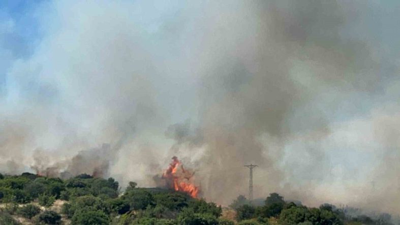 Çanakkale’de bozuk orman sahasında yangın
