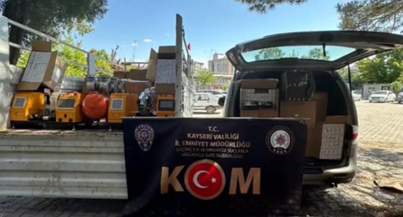Kayseri’de 1 milyon 50 bin adet makaron ele geçirildi: 1 gözaltı