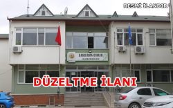 Bandırma Orman İşletme Müdürlüğü Düzeltme İlanı