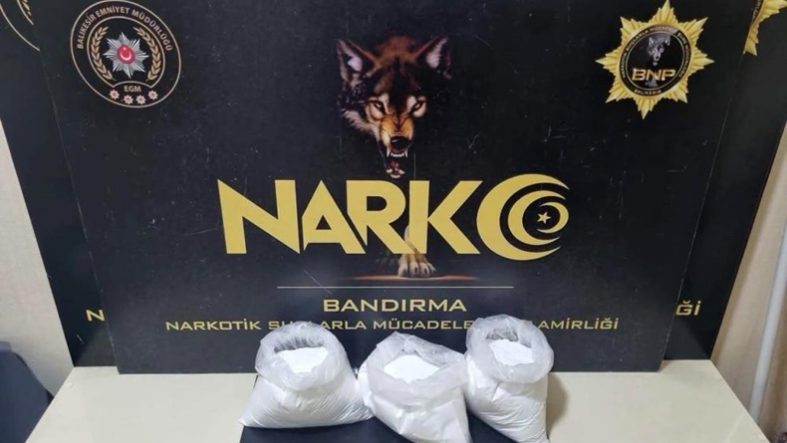 Bandırma'da narkotik operasyonu 6 tutuklama
