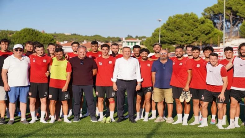 Başkan Ergin’den Ayvalık gücü Belediyespor’a moral ziyareti