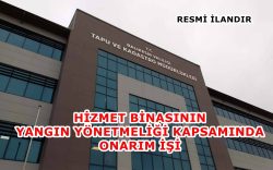 Balıkesir Tapu ve Kadastro Müdürlüğü Hizmet Binasının Yangın Yönetmeliği Kapsamında Onarım İşi