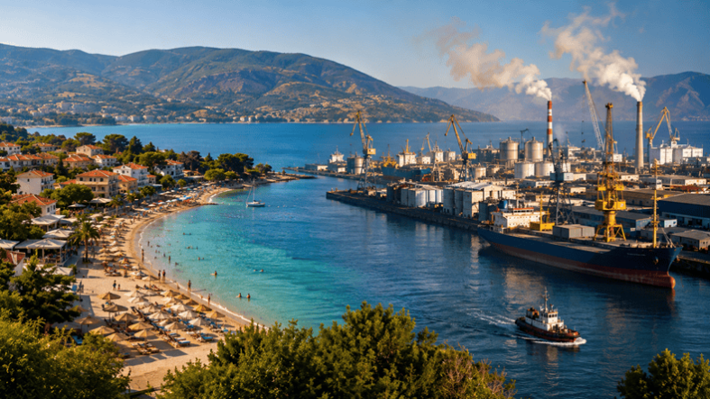 Balıkesir'de Aynı Denizde Tatil de Yapılıyor, Fabrika da Çalışıyor