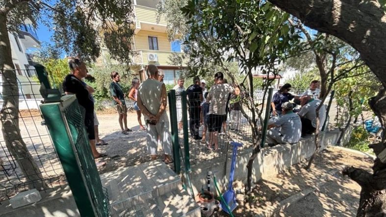 Burhaniye'de ağaç kesilmesine isyan
