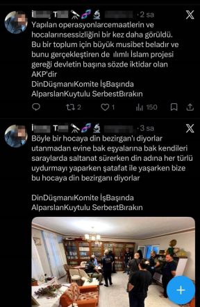 "Alparslan Kuytul Suç Örgütü" operasyonuyla ilgili provokatif paylaşım yapan öğretmene soruşturma