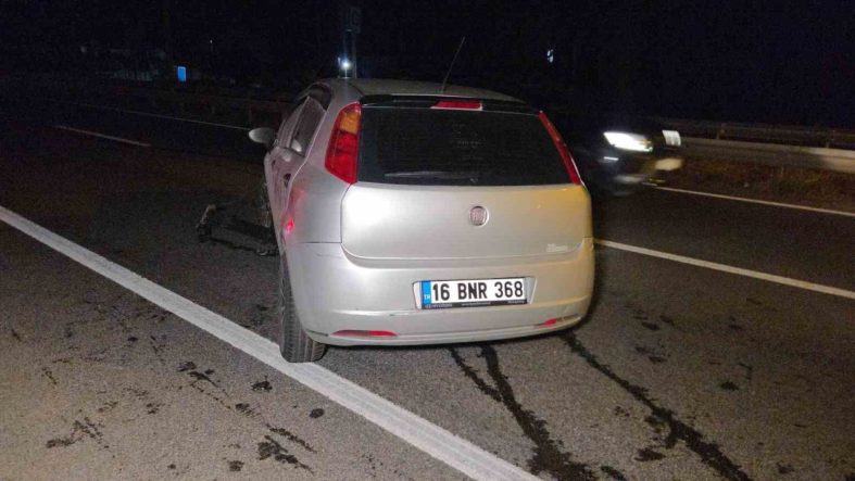 Bariyere çarpan otomobilin sürücüsü yaralandı