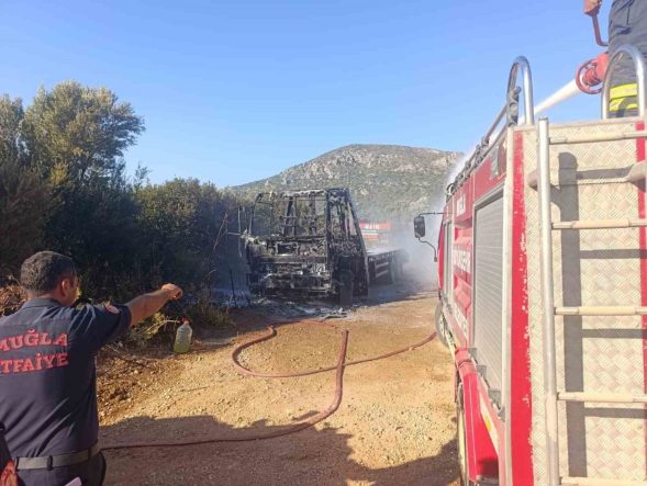 Datça’da kamyoneti yaktığı iddia edilen 2 kişi tutuklandı