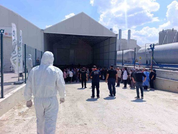 Domates serasında zehirlenme: 10 çalışan hastaneye kaldırıldı