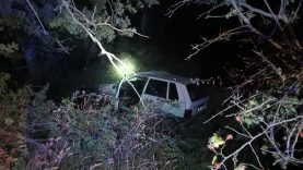 Havran’da Otomobil Tarlaya Uçtu