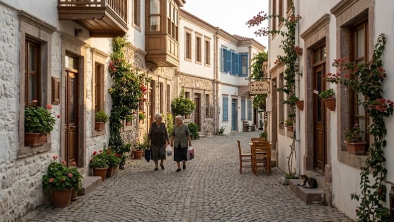 Yazın adım atmanın zor olduğu Ayvalık sokakları Eylül sonunda sessizliğe büründü