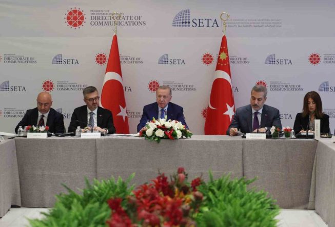 Cumhurbaşkanı Erdoğan, ABD’li düşünce kuruluşu temsilcileriyle buluştu