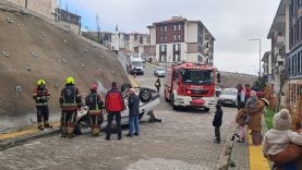 Balıkesir Kuvayi Milliye’de Otomobil Takla Attı